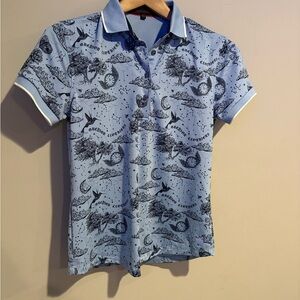 Greyson Light Blue Graphic Polo Shirt
